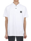 Pique Stretch Cotton Short Sleeve Polo Shirt White - STONE ISLAND - BALAAN 2