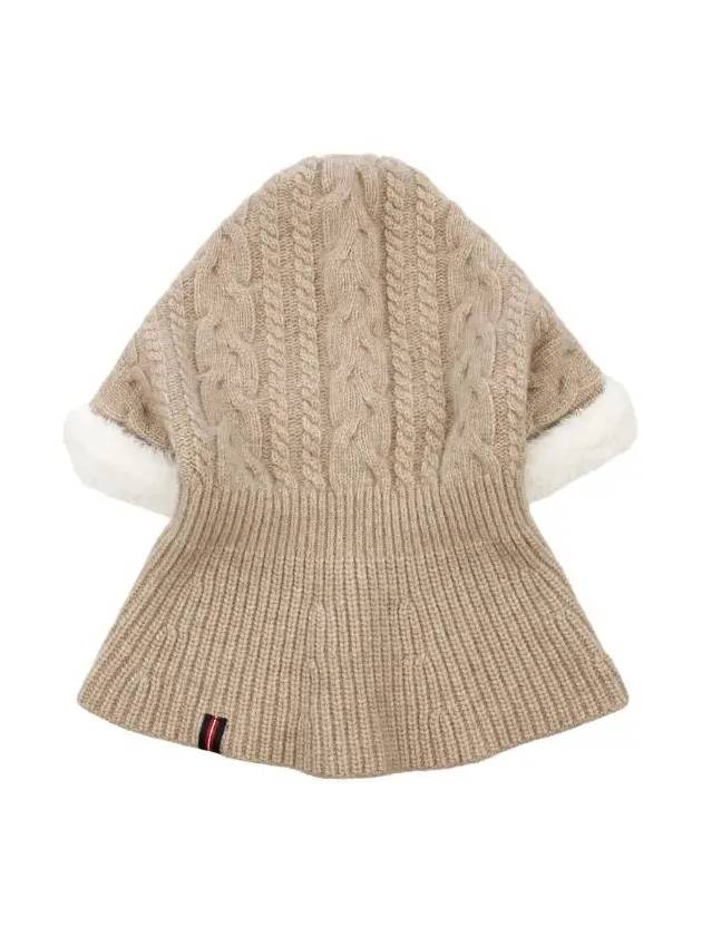 Hooded Knit Balaclava OF7603LBBEIGE - ONOFF - BALAAN 3