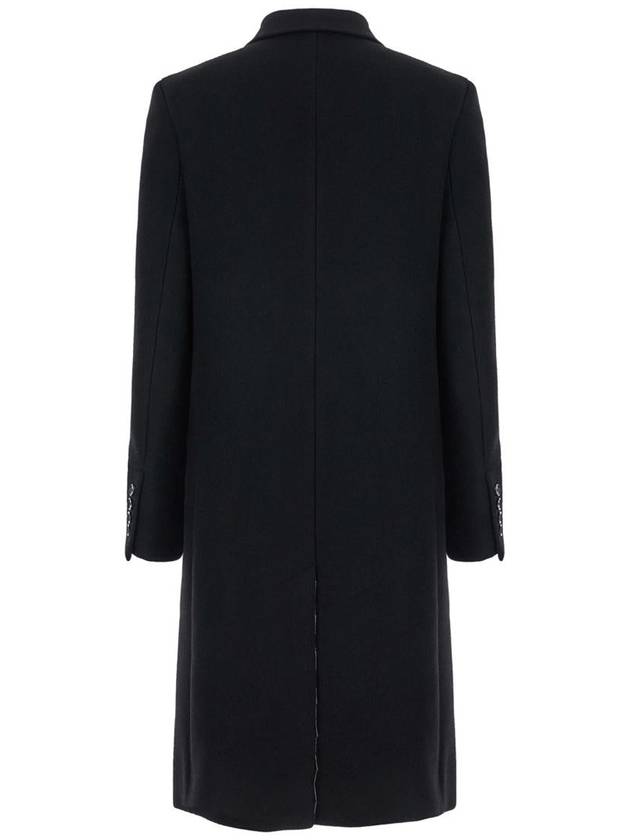 Classic Fit Wool Double Coat Black - AMI - BALAAN 3