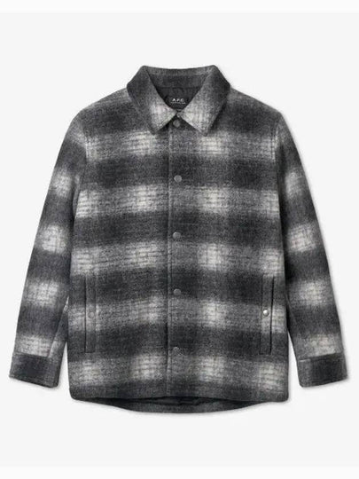 New Alan Check Wool Jacket Black - A.P.C. - BALAAN 2