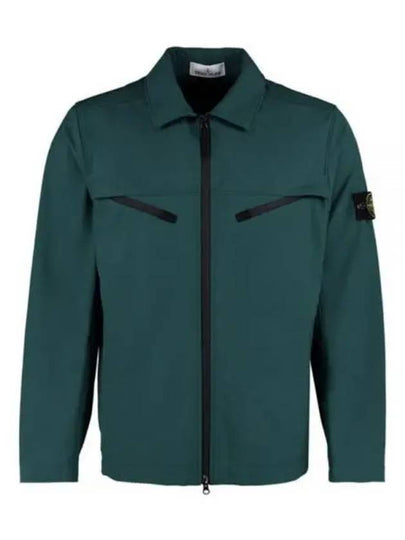 Light Soft Shell Shirt Jacket Bottle Green - STONE ISLAND - BALAAN 2