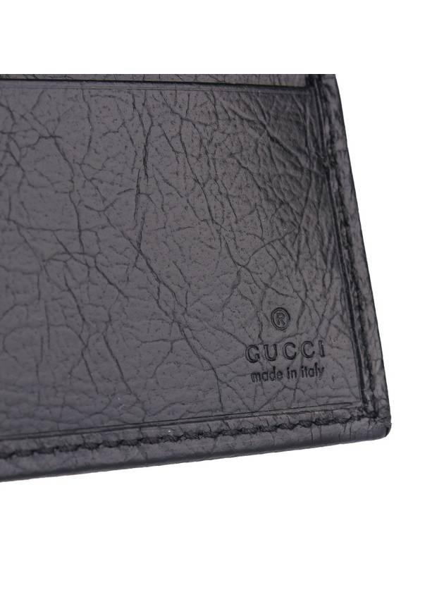 Interlocking G Vintage Leather Half Wallet Black - GUCCI - BALAAN 4