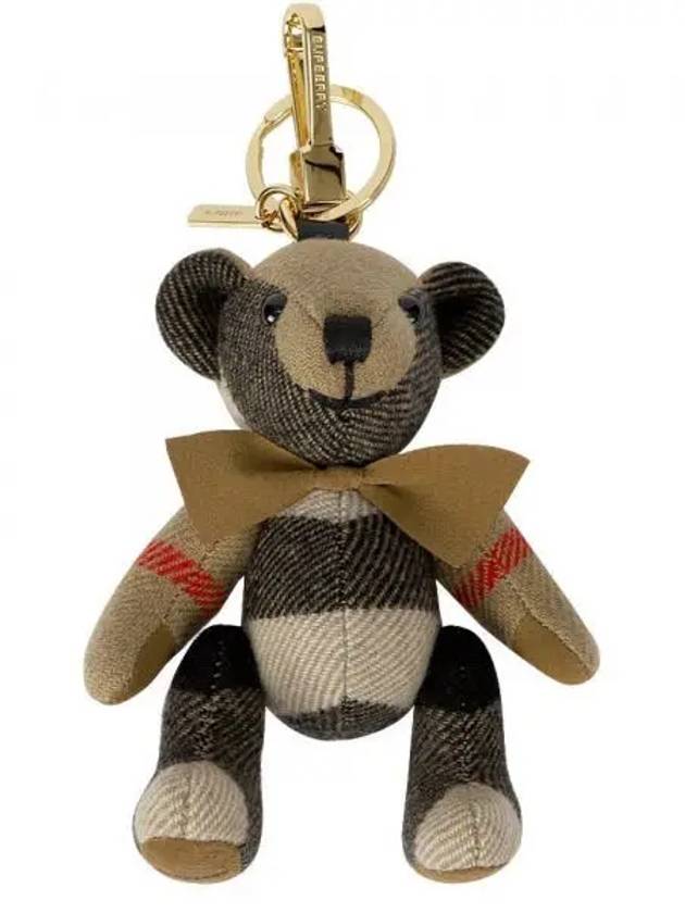 Checked Bear Keychain Beige - BURBERRY - BALAAN 2