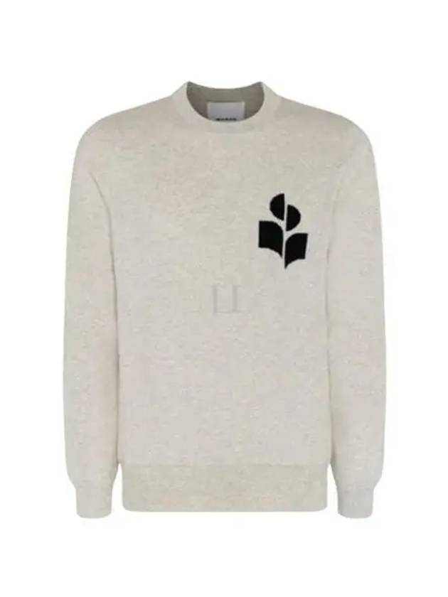 Men's Evans Logo Sweatshirt Light Grey - ISABEL MARANT - BALAAN 2