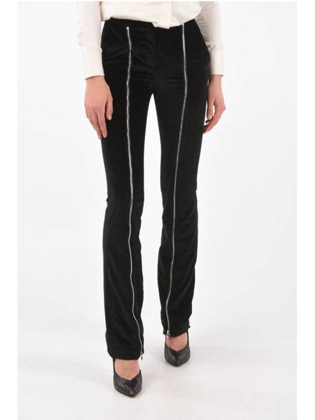 Striped Cotton Straight Pants Black - PHILIPP PLEIN - BALAAN 1