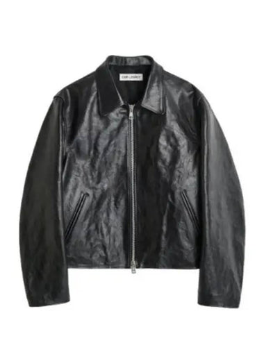 Mini Top Dyed Leather Jacket Black - OUR LEGACY - BALAAN 1