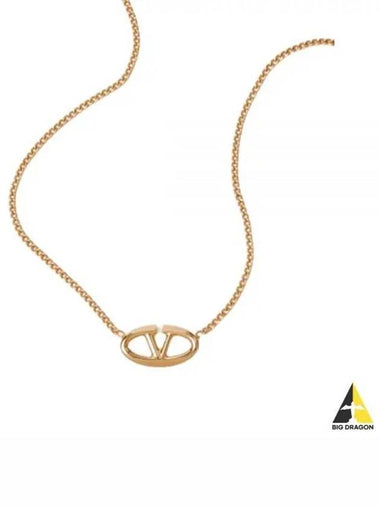 24 4W0J0W19 MET CS4 4W2J0W19 Signature V logo necklace - VALENTINO - BALAAN 1