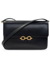 Le Maillon Smooth Leather Satchel Shoulder Bag Black - SAINT LAURENT - BALAAN 2