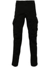 Stretch Sateen Ergonomic Lens Utility Straight Pants Black - CP COMPANY - BALAAN 2