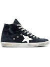 Francy Suede High Top Sneakers Navy - GOLDEN GOOSE - BALAAN 2