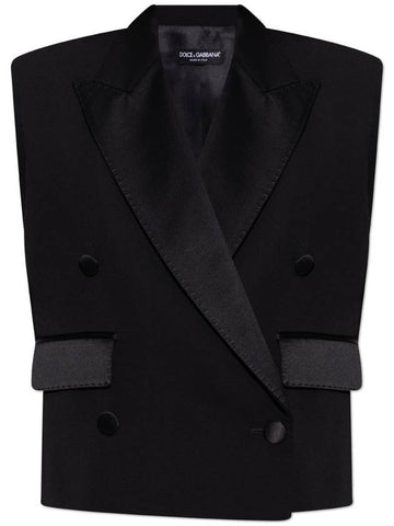 Dolce & Gabbana Wool Vest, Women's, Black - DOLCE&GABBANA - BALAAN 1