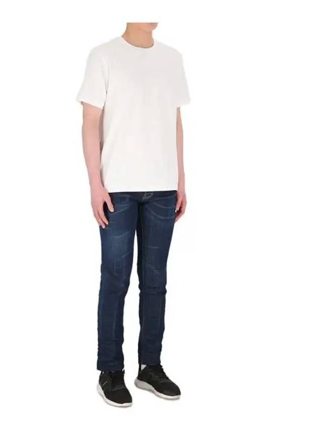 Men's Side Slit Relaxed Short Sleeve T-Shirt White - THOM BROWNE - BALAAN 4