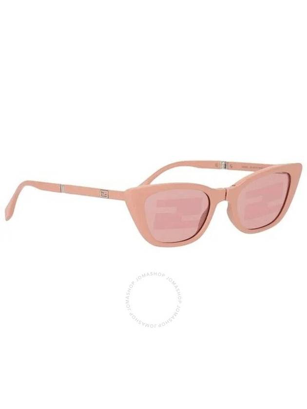 Fendi Pink Logo Folding Cat Eye Ladies Sunglasses FE40089I 72U 53 - FENDI - BALAAN 1