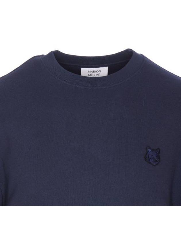 Bold Fox Head Cotton Sweatshirt Ink Blue - MAISON KITSUNE - BALAAN 5