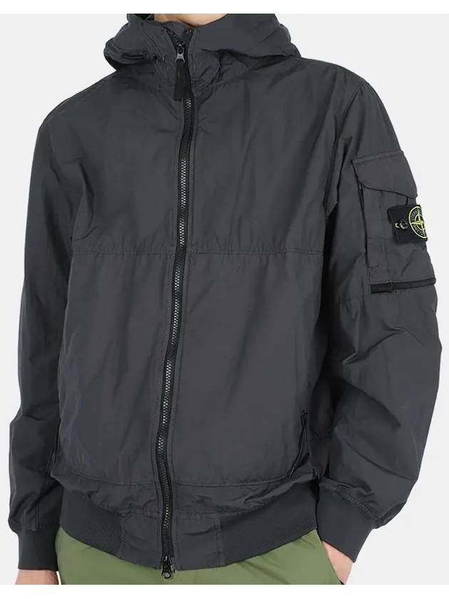 Men's Wappen Patch Naslan Watro Hooded Jacket Charcoal - STONE ISLAND - BALAAN 3