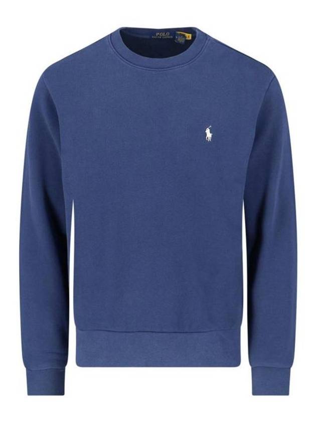 Embroidered Pony Logo Crew Neck Cotton Sweatshirt Cruise Navy - POLO RALPH LAUREN - BALAAN 2