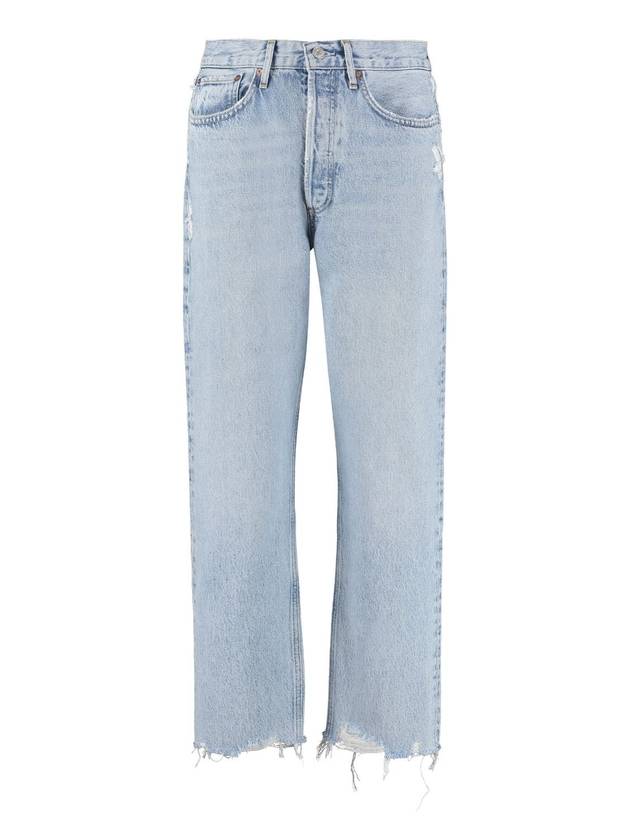 90s Crop Denim Straight Jeans Blue - AGOLDE - BALAAN 1