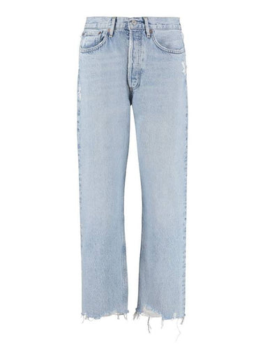 90s Crop Denim Straight Jeans Blue - AGOLDE - BALAAN 1