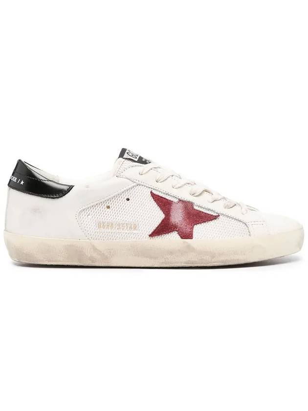 Superstar Distressed Suede-Trimmed Leather And Mesh Sneakers Off White - GOLDEN GOOSE - BALAAN 2