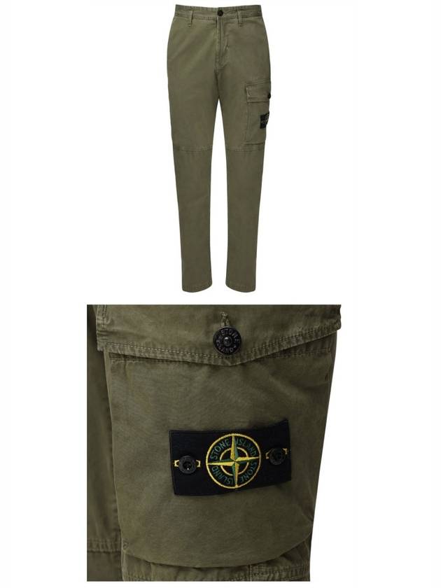 Wappen Patch Cargo Straight Pants Green - STONE ISLAND - BALAAN 5