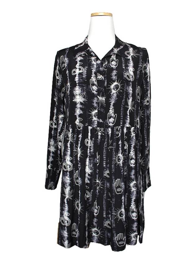 Mystic print silk shirt dress 55 66 - SANDRO - BALAAN 1