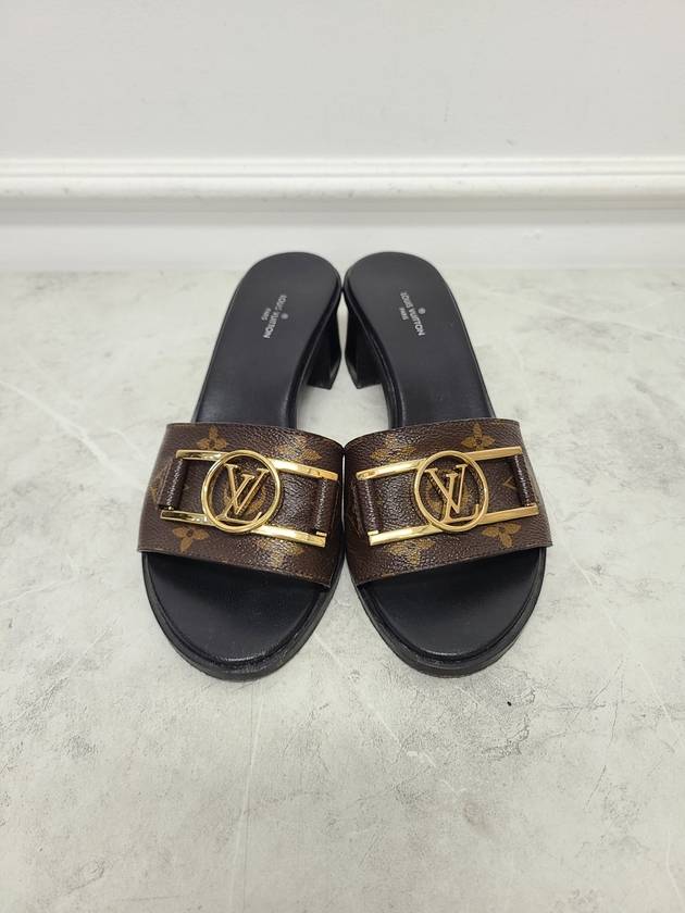 Monogram Dauphin Lock It Mule Slippers 37 5 - LOUIS VUITTON - BALAAN 5