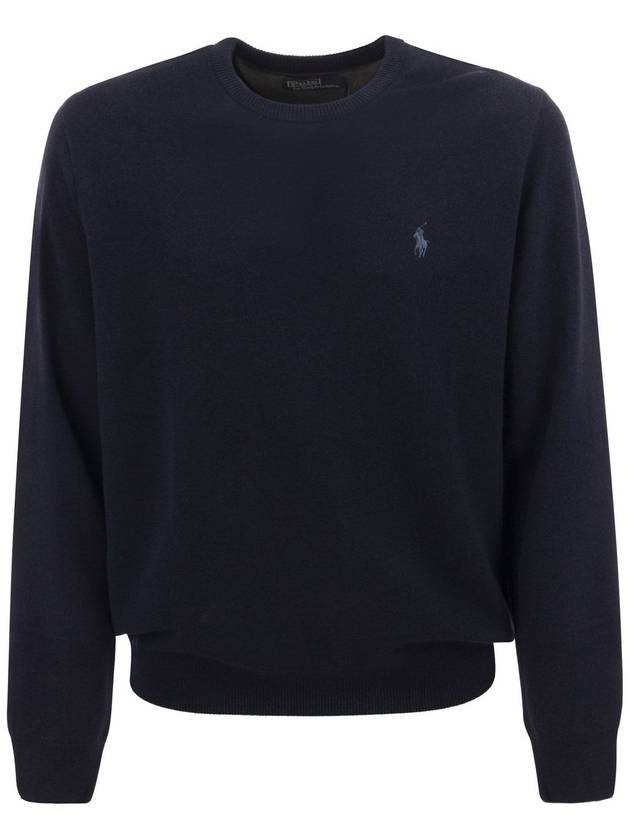 Logo Basic Pullover Knit Top Navy - POLO RALPH LAUREN - BALAAN 2