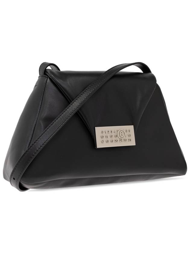 MM6 Maison Margiela Shoulder Bag With Logo Appliqué, Women's, Black - MAISON MARGIELA - BALAAN 4