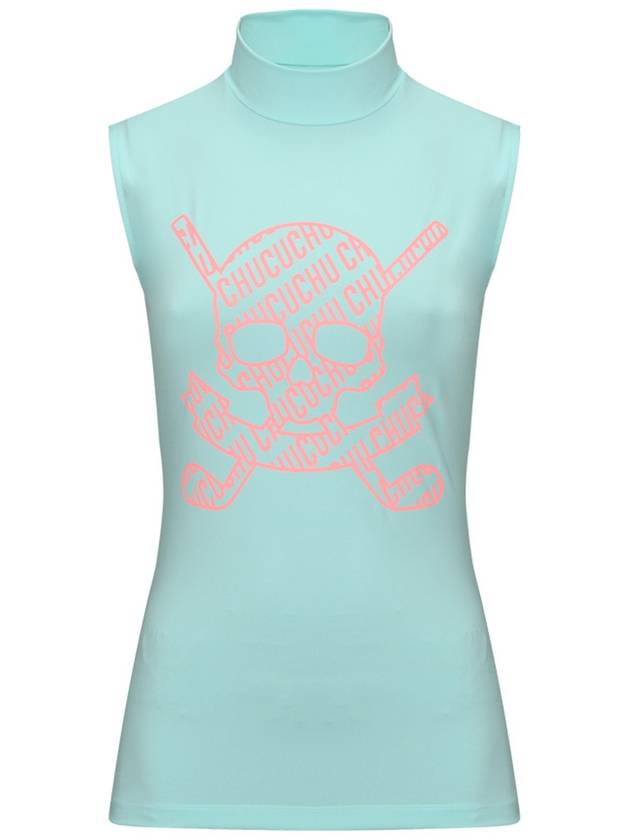 C23M TS019W Skull Back Mesh Half Neck Top Mint - CHUCUCHU - BALAAN 1