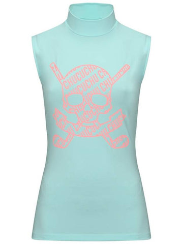 C23M TS019W Skull Back Mesh Half Neck Top Mint - CHUCUCHU - BALAAN 1