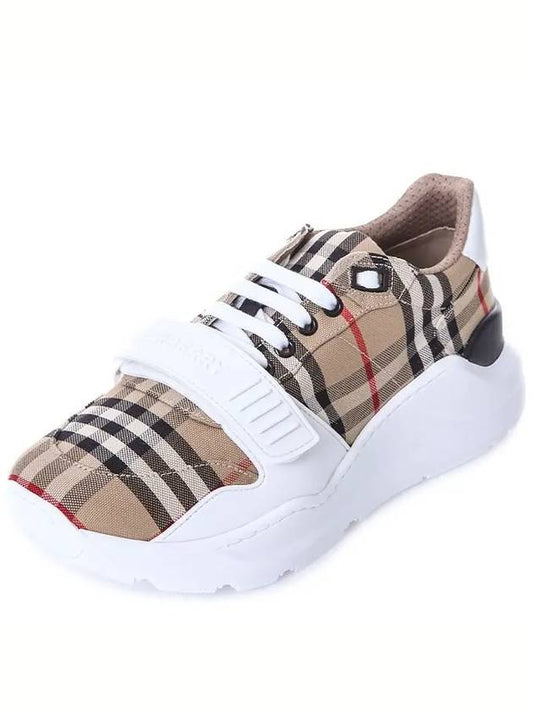 Vintage Check Suede Leather Sneakers Archive Beige - BURBERRY - BALAAN 2