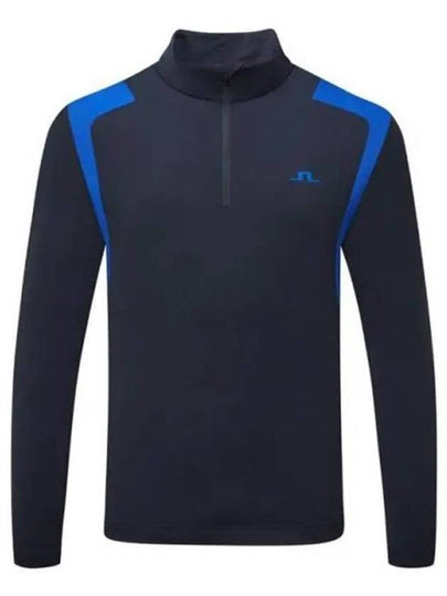 Lucas Quarter Zipper Long Sleeve T-Shirt Black Blue - J.LINDEBERG - BALAAN 2