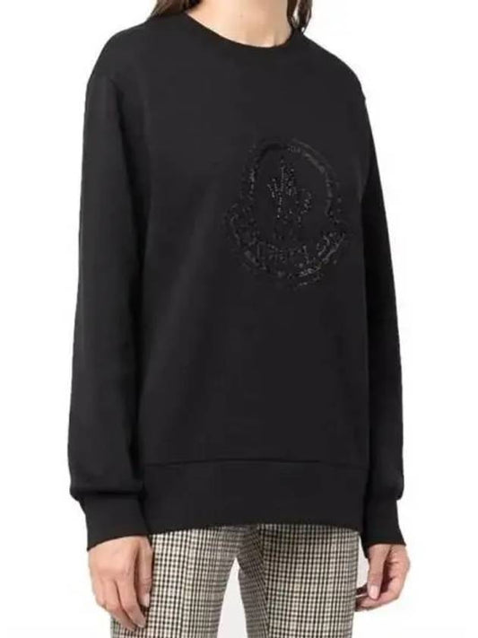 8G00031 809LC 999 Logo Patch Long Sleeve Sweatshirt 271239 - MONCLER - BALAAN 1