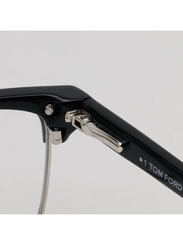 Eyewear Half Rim Eyeglasses Black Silver - TOM FORD - BALAAN 7