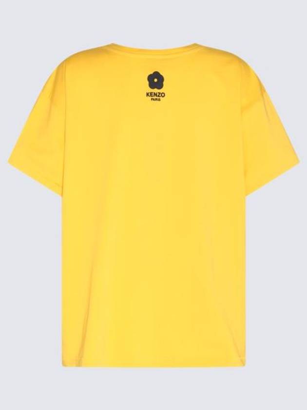 Elephant Cotton Short Sleeve T-Shirt Yellow - KENZO - BALAAN 2