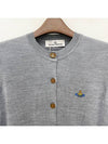 Bea Logo Wool Cardigan Grey - VIVIENNE WESTWOOD - BALAAN 4