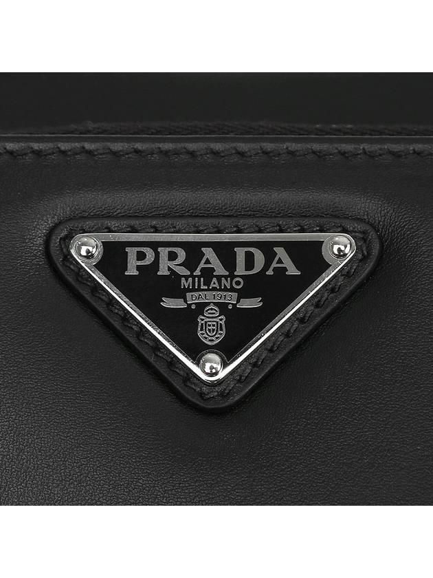 Triangle Metal Logo Shoulder Bag Black - PRADA - BALAAN 9