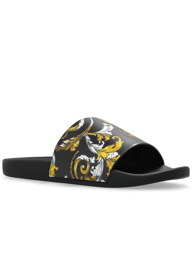 Versace Jeans Couture Rubber Slides With Print, Men's, Black - VERSACE - BALAAN 4