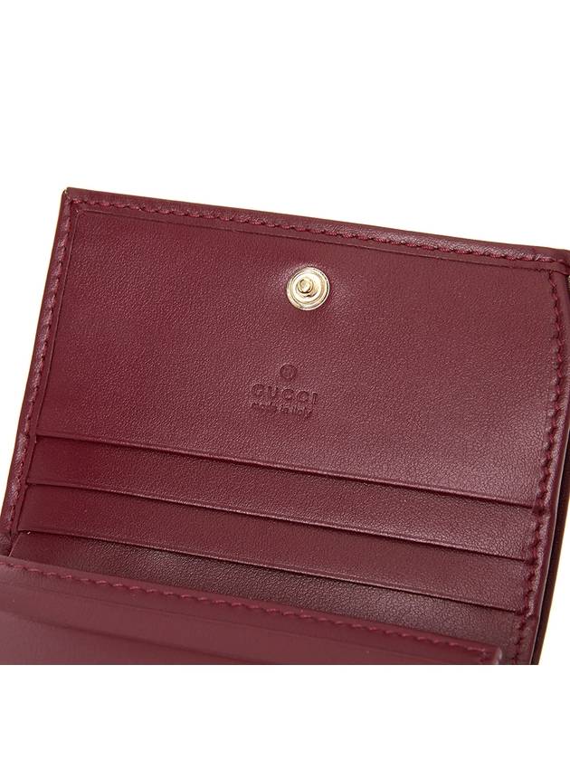 GG Marmont Leather Card Wallet Light Rosso Ancora Red - GUCCI - BALAAN 7