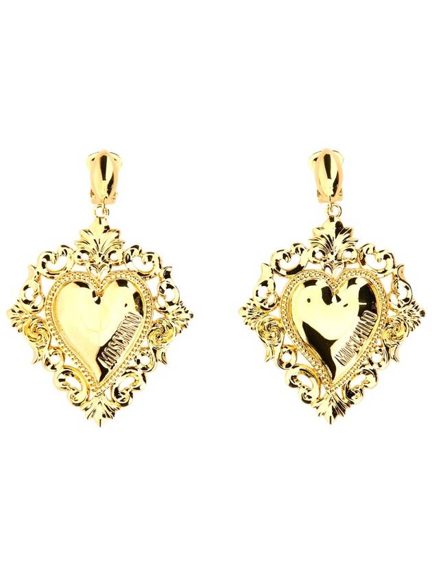 Gold Heart Earrings 916084041606 B0040189721 - MOSCHINO - BALAAN 2