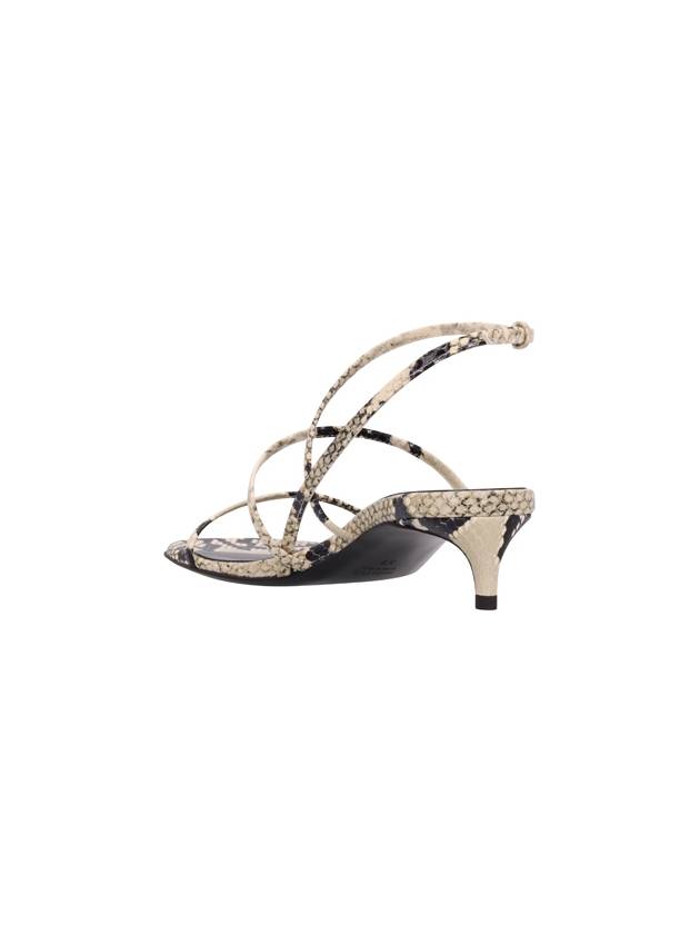 SNAKESKIN EFFECT SANDALS - KATE - BALAAN 3