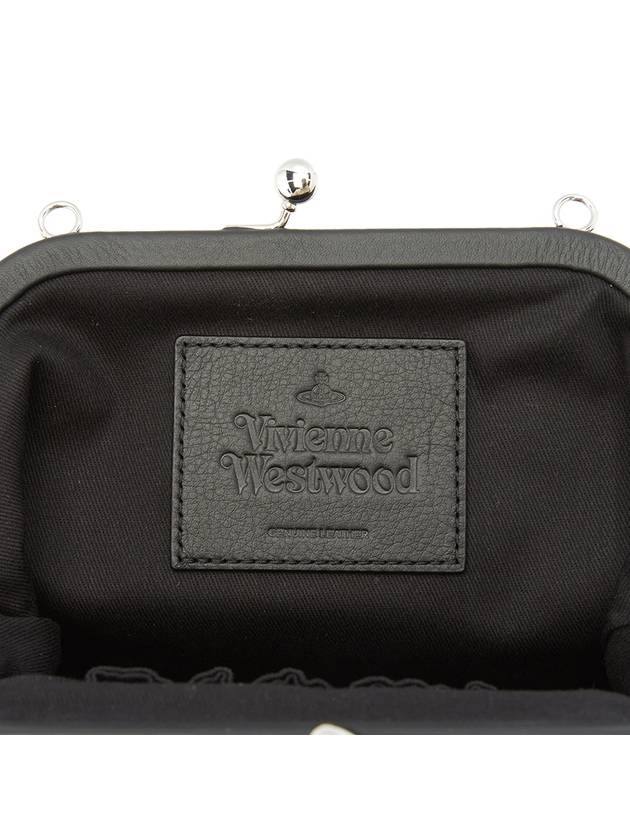 Logo Leather Clutch Bag Black - VIVIENNE WESTWOOD - BALAAN 10