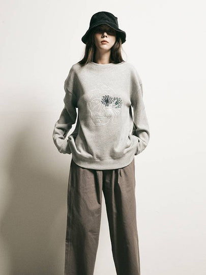 Face Off Drawing Embroidery Sweatshirt Melange - FFEFF STUDIO - BALAAN 2