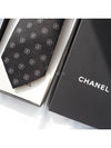 CC logo dot silk tie black AA8918 - CHANEL - BALAAN 1