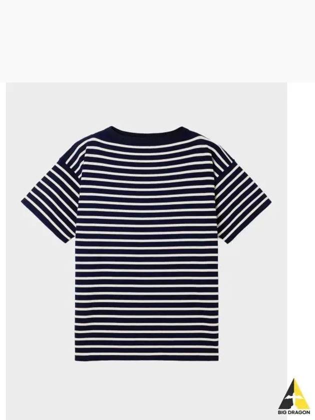 ANDERSEN Boatman short sleeve striped knit Royal Blue - ANDERSEN-ANDERSEN - BALAAN 1