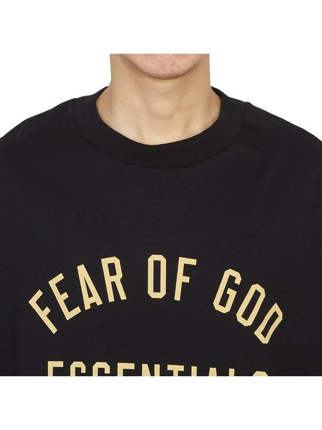 Jersey Crew Neck Short Sleeve T-Shirt Black - FEAR OF GOD - BALAAN 6