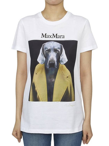 Cipria Print Short Sleeve T-Shirt White - MAX MARA - BALAAN 1