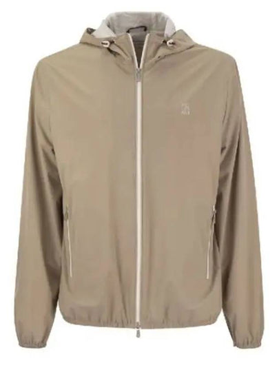 Embroidered Logo Zip-up Hoodie Sand - BRUNELLO CUCINELLI - BALAAN 2