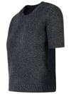 Washed Lambswool Crewneck Knit Top Grey - MAISON MARGIELA - BALAAN 3