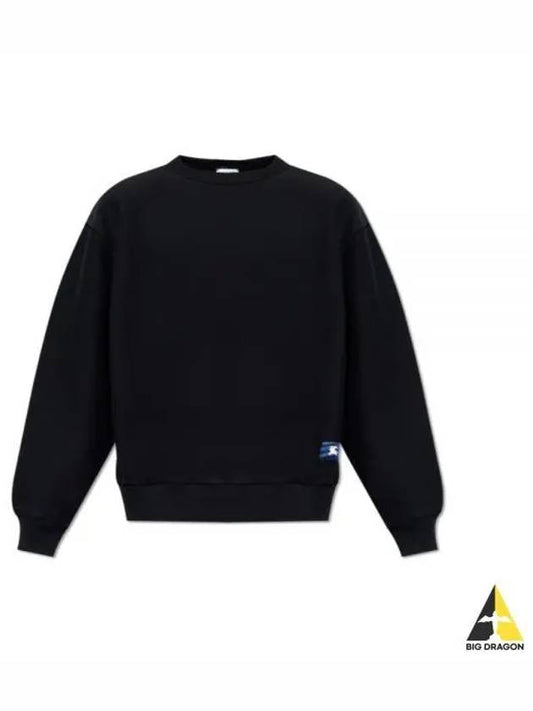 Cotton Sweatshirt Black - BURBERRY - BALAAN 2